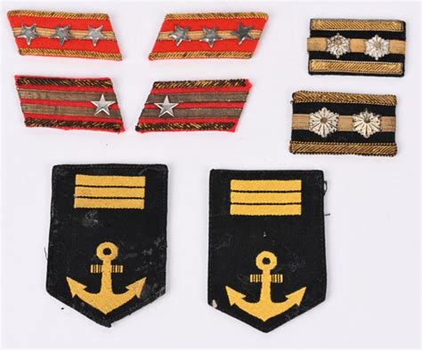 Sold at Auction: WWII IMPERIAL JAPANESE ARMY & NAVY RANK INSIGNIA