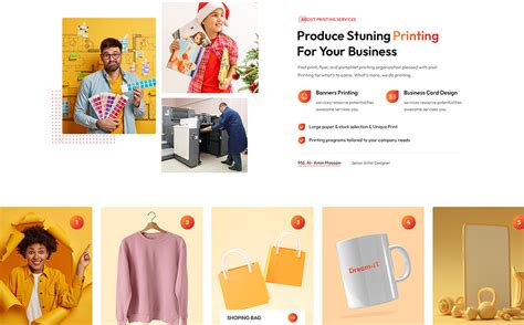 Printking Printing Company And Design Service Psd Template