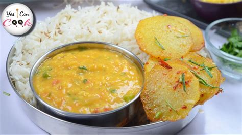 Daal Chawal Aloo Fry Recipe Yesicancook