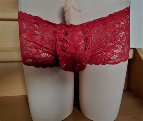 Lace Boxer Shorts Men S Lingerie Lingerie Red Sexy Push Up Etsy
