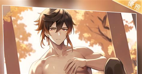 Genshinimpactfanart Genshinimpact Art Zhongli Shirtless Genshin Impact Pixiv