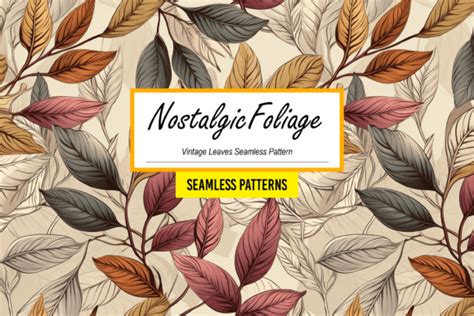 NostalgicFoliage: Vintage Leaves Pattern Graphic by Canvas Elegance ...