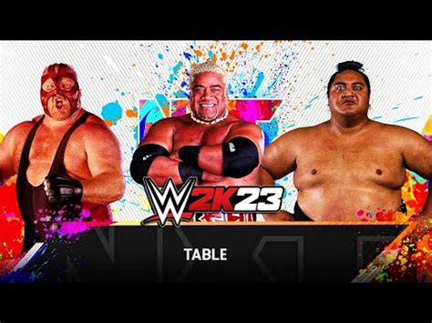 WWE 2K23 Vader VS Rikishi VS Yokozuna Tables Match YouTube