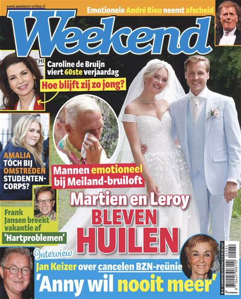 Tijdschrift Weekend 31 Augustus 2022 Pers Wereld