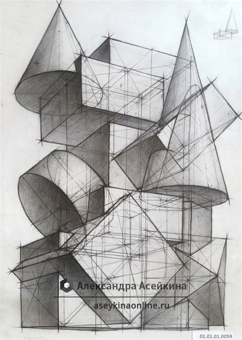 An Abstract Drawing With Lines And Shapes