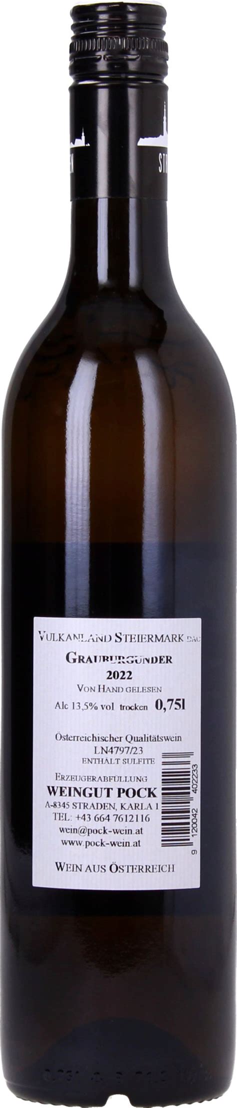 Weingut Pock Grauburgunder Pinot Gris DAC 2022 0 75 Liter Piccantino