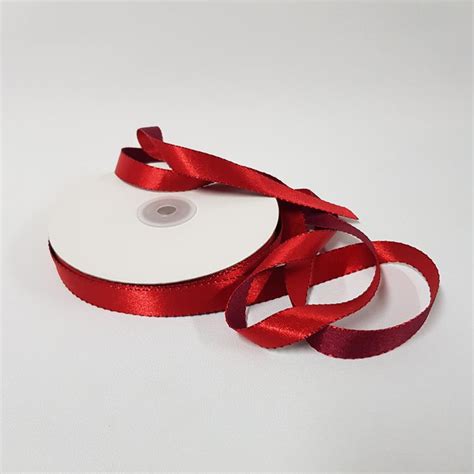 Satin Stitch Ribbon 15mm Red Wine Desflora