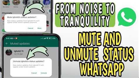 How To Mute And Unmute Someone Status In Whatsapp Youtube