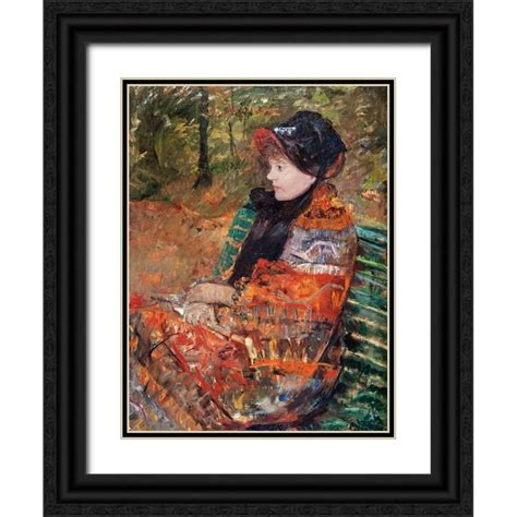 Cassatt Mary 15x18 Black Ornate Wood Framed With Double Matting Museum