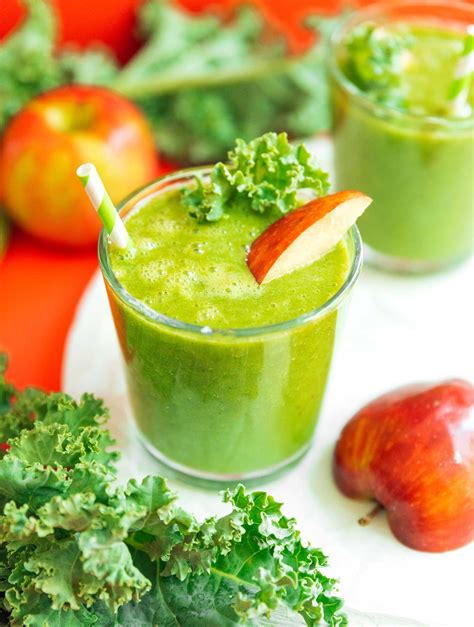 Quick 4 Ingredient Apple Kale Smoothie Live Eat Learn