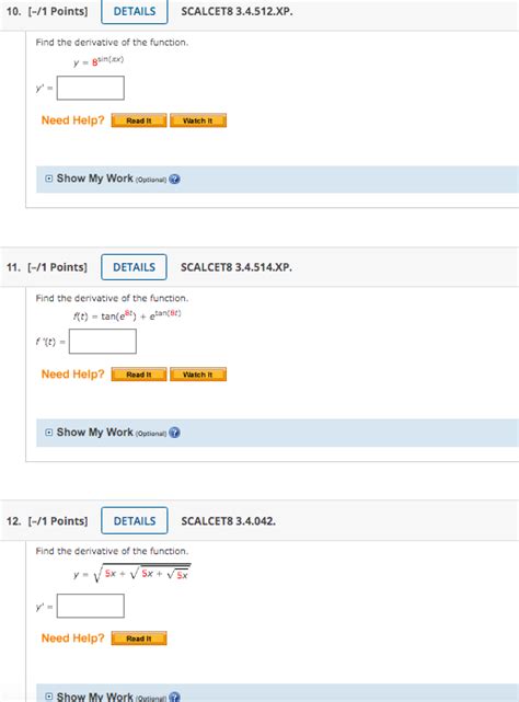 Solved 10 1 Points DETAILS SCALCET8 3 4 512 XP Find Chegg