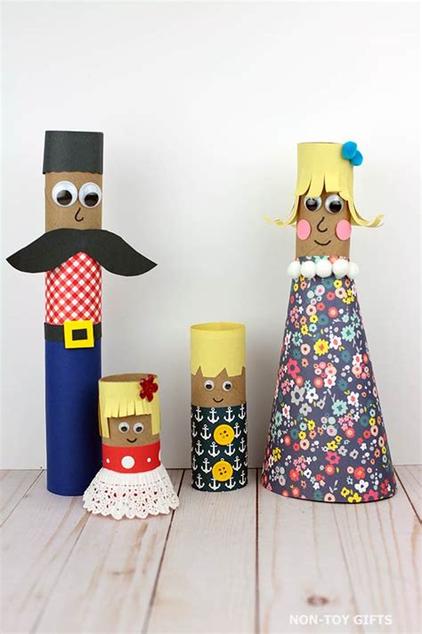 Paper Roll Family Craft for Kids- Non-Toy Gifts