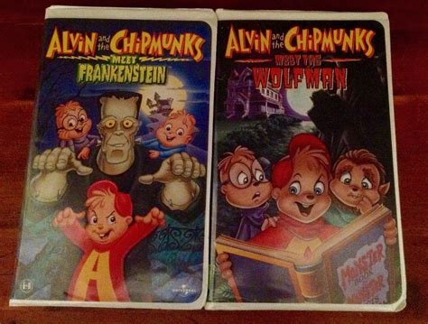 Lot 2 VHS ALVIN AND THE CHIPMUNKS MEET FRANKENSTEIN MEET WOLFMAN