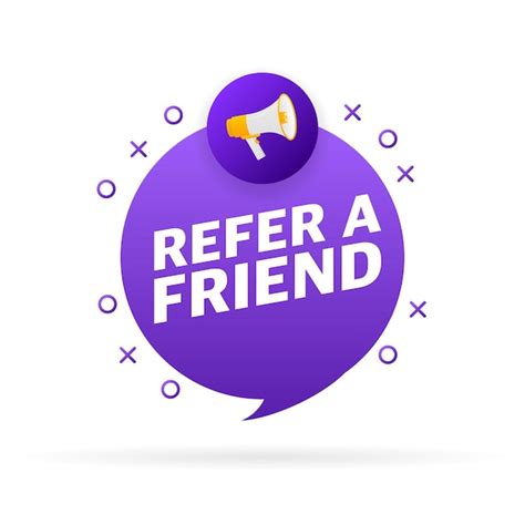 Premium Vector Refer A Friend Blue Banner On White Background Vector