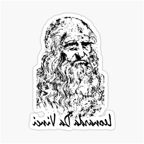 Leonardo Da Vinci Sticker By Krinima Redbubble