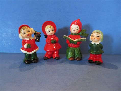 Josef Originals Japan Christmas Carolers Set of Four 3 Boys and 1 Girl ...