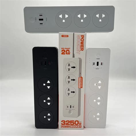 Custom Logo Thailand Socket Pd20w Fast Charge Power Strip With 3 Thailand Outlet Power Socket ...