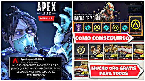 ORO GRATIS PARA TODOS EN APEX LEGENDS MOBILE COMO CONSEGUIRLO DARÁN