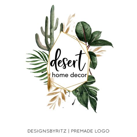 Cactus Logo Premade Logo Design Custom Logo Business Logo Etsy