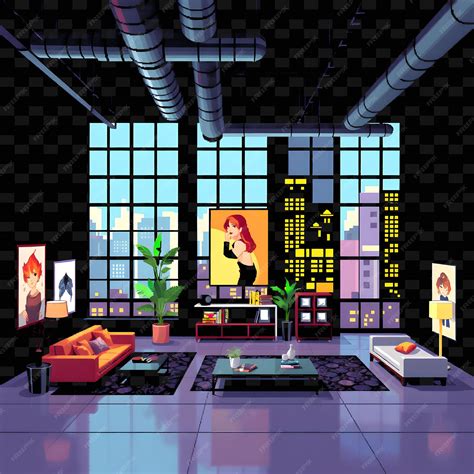 Set Modern Urban Lofts With Open Floor Plans and Industrial Elements Co