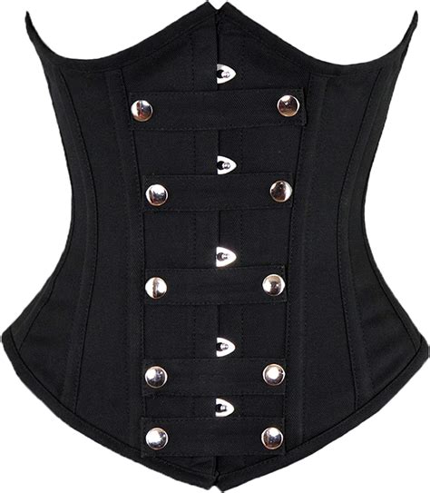 Cotton Romantic Curve Longline Underbust Corset With Snaps Cs 345