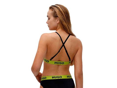 HUGO Triangle Sporty Bikini Oberteil Gelb Dressinn