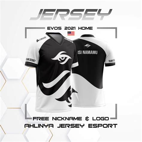 Jual Jersey Tshirt Team Secret Esport Gaming Terbaru 2022 Free Nickname