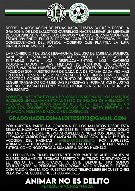 La Gradona De Los Malditos On Twitter Comunicado Oficial