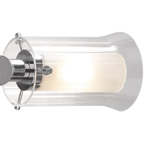 Elba Ip44 Double Ribbed Glass Bathroom Wall Light The Lighting Superstore