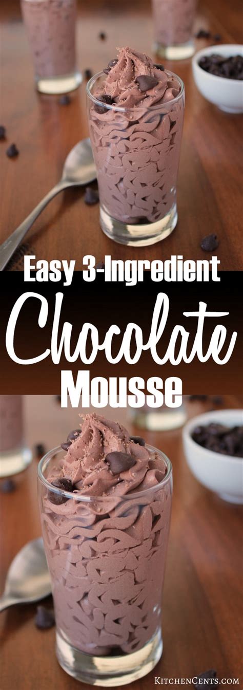 Easy 3 Ingredient Chocolate Mousse