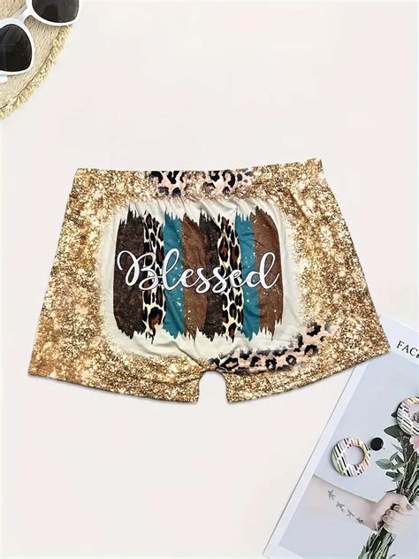 Plus Size Sexy Shorts Womens Plus Colorblock Leopard Art Temu