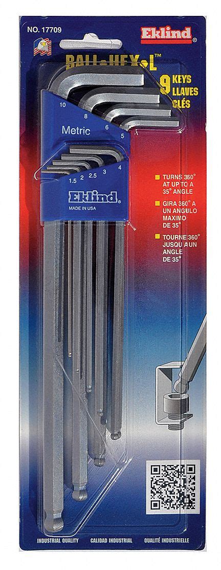 Eklind Metric Extra Long Hex Key Set 29ru7217709 Grainger