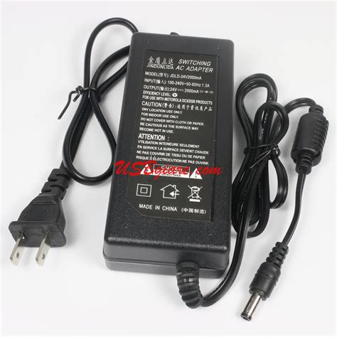 Adapter 24V 2A 2000Ma đầu cắm DC 5 5x2 5mm liền dây nguồn AC model