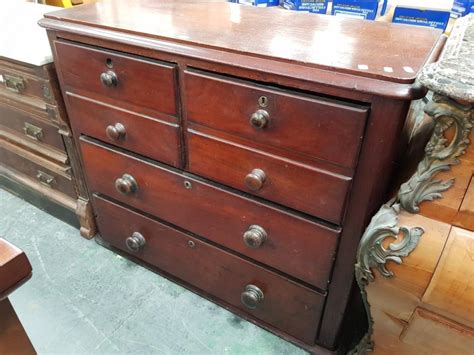 Lot Late Th Century Cedar Chest Of Four Drawers Two Modelled As