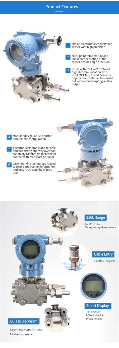 Rs Output Submersible Smart Differential Pressure Transducer