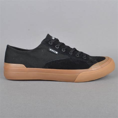 Huf Classic Lo Ess Skate Shoes Black Gum Skate Shoes From Native