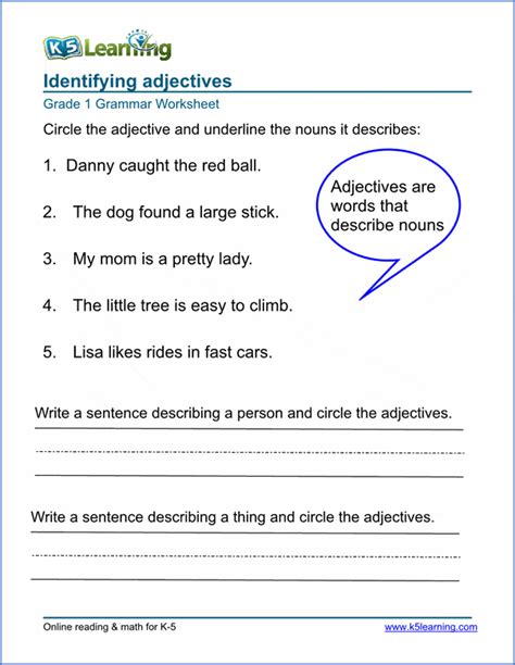 Common And Proper Adjectives Worksheets