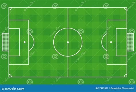 Top View Of Soccer Field Or Football Field Vector Stock Vector Image