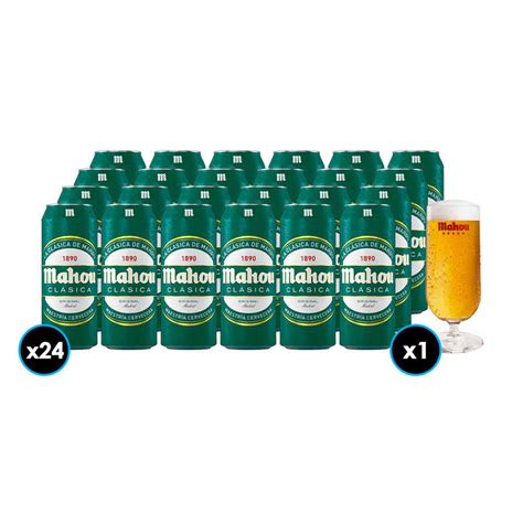 Booz cl PACK MAHOU CLASICA COPA N2 24x Cervezas Mahou Clásica en