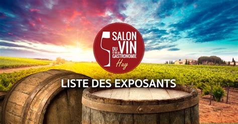 Liste Des Exposants Du Salon Du Vin De Huy