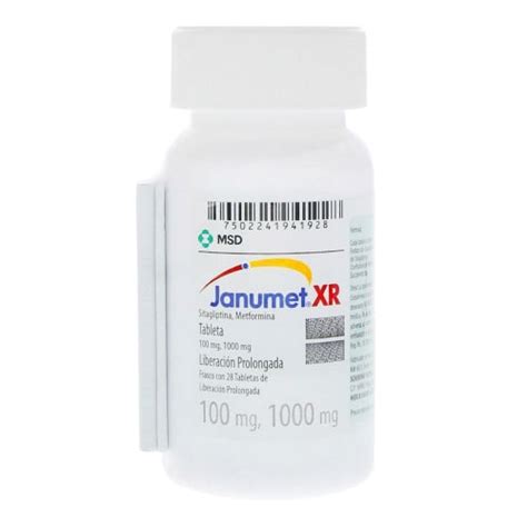 Comprar Janumet Xr Sitagliptina Metformina 1001000 Mg Con 28 Tabletas