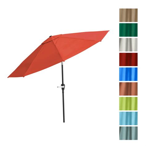 Pure Garden 10 Easy Crank And Auto Tilt Patio Umbrella