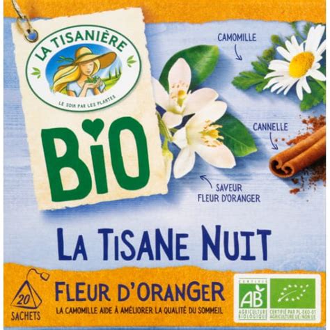 Twinings Infusion bio nuit oranger la tisaniÈre 20 sachets Monoprix fr