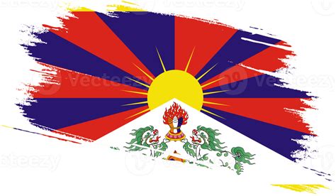 tibet flag in grunge style 12024977 PNG