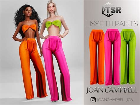 Joan Campbell Beauty S Lisseth Pants In 2024 Sims 4 Clothing Sims 4