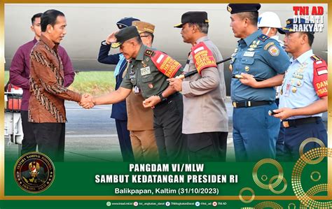 Pangdam VI Mlw Sambut Kedatangan Presiden RI