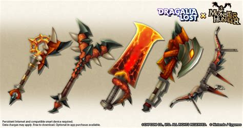 Rathalos Weapons Revealed For Dragalia Lost X Monster Hunter Collab ...