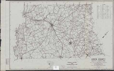 1939 Road Map of Aiken County, South Carolina