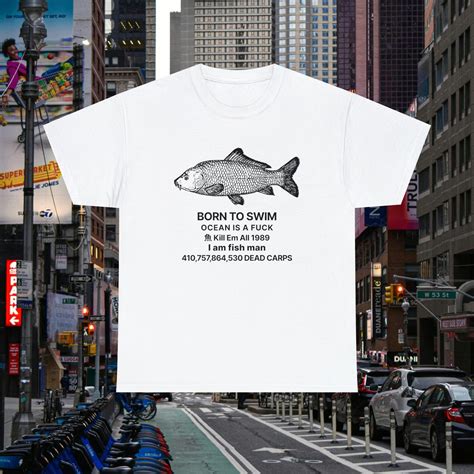 Born To Swim Ocean Is A Fuck Kill Em All Shirt Funny Fish Shirt