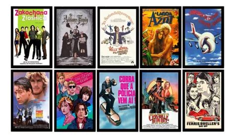 Filmes Clássicos Sessão Da Tarde - 5 Quadros Decorativos Sessão Da Tarde Filmes Clássicos 21x30 Colorido ...